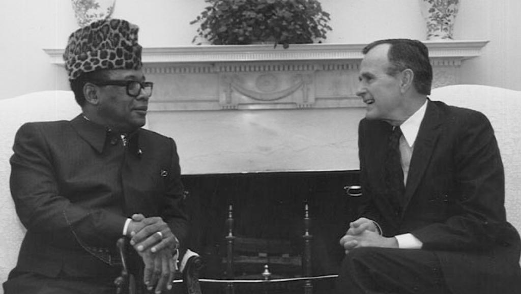 Mobutu et Bush